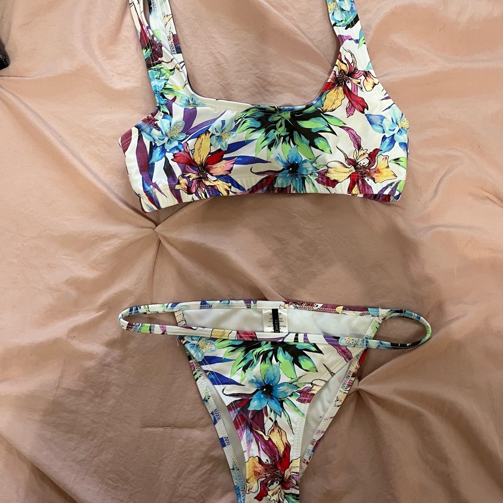 Cute beach floral bikini